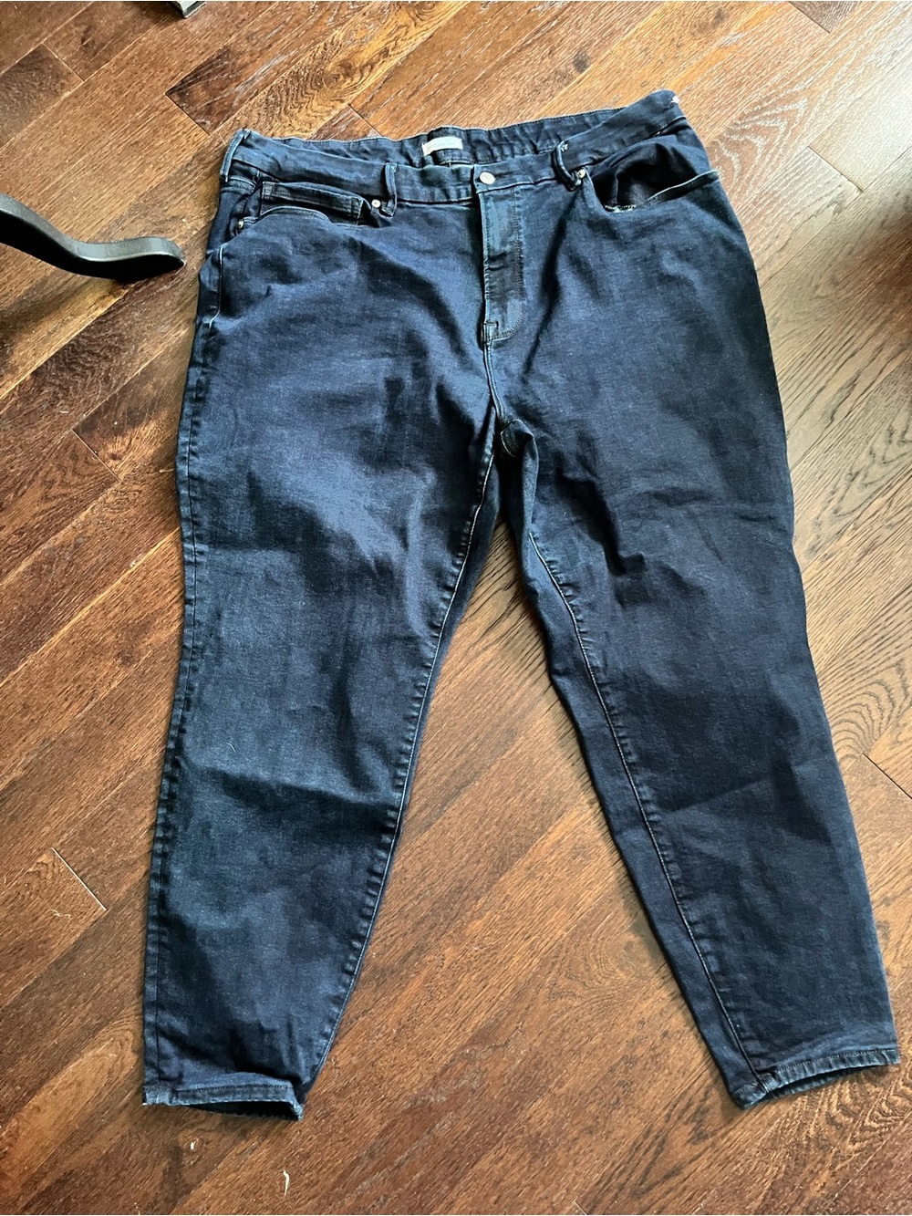 Good American Dark Blue Boyfriend Jeans